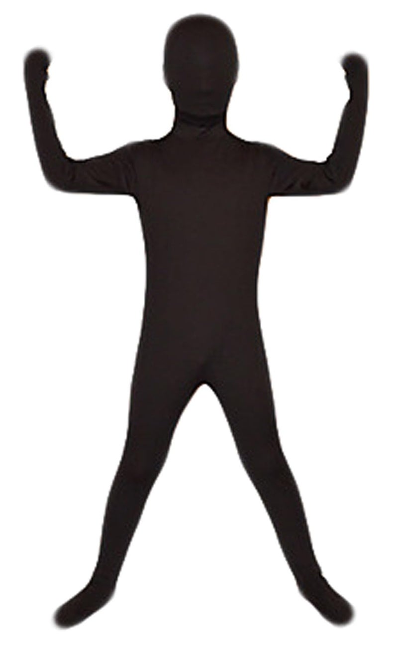Seeksmile Kids Costume Full Body Zentai Suit (Large, Black) - Image 2